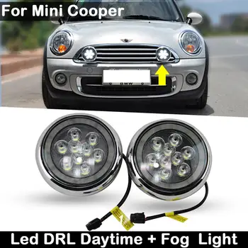 Pre Mini Cooper R55 R56 R57 R58 R60 R61 F55 F56 2-V-1, Vysoký Jas Biele LED DRL Denné Beží Svetla A Hmly, Lampa