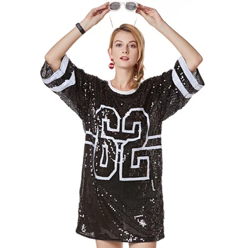 Sequin Tričko S Flitrami Módne Geometrické číslo 62 Tričko Ženy Sequin Oblečenia Hip Hop Oblečenie Klub Party Žena tričko top