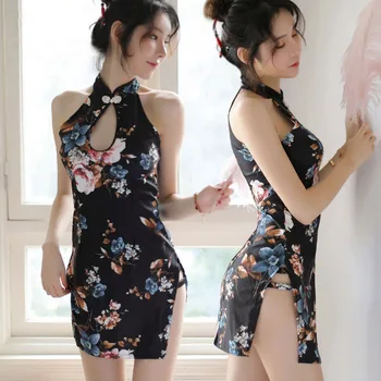 Sexy Kostýmy Exotické Cosplay Sexy nočný klub Cheongsam spodnej Bielizne pre Ženy Jednotné Sexy Čínsky Šaty pre Ženy Čipky Bielizeň Kombinézu