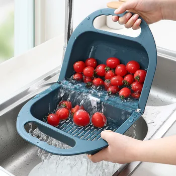 Skladacie ovocné misy umývanie ovocia mozgov koša domácností ovocný kôš plastový zeleniny, umývanie kôš kuchynský drez