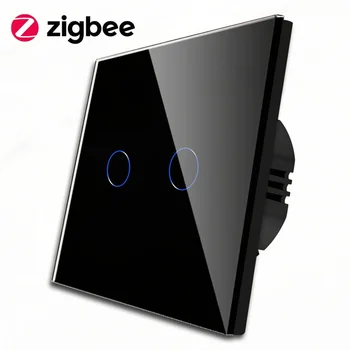 Smart Zigbee Prepínače 1/2/3Gang 16A, Wifi, Dotykový Spínač svetiel Stenu Snímača Prepína Tuya Ovládanie Smart Život Google Alexa