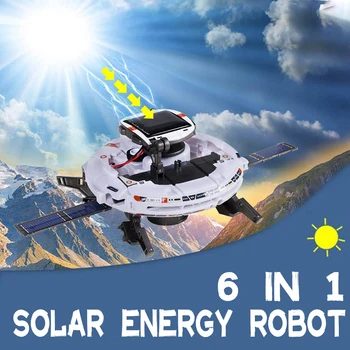 Solárna Hračka 6IN1 Technologických Gadgdets voľnej Energie Robot Vzdelávacie Montáž Hračky Vedy Súpravy DIY KMEŇOVÝCH Vzdelávacie Hračky pre Deti,