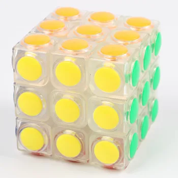 Transparentné Magic Cube 3x3x3 Rýchlosť Puzzle, Kocky Hry Dot Tvar Profesionálne Puzzle Hra, Hračky, Darčeky