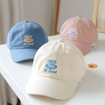 Trend Baby Sun Hat List Výšivky kórejský Všetky zápasom Deti Baseball Cap Slnečník Vonkajší Klobúk opaľovací Krém Pláž Hat
