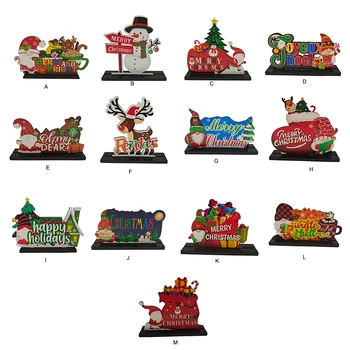 Vianočné Ozdoby Zaujímavé Scény Rozloženie Dreva Plavidlá, Stolné Dekorácie, Party Dodávky Festival Ornament Typ 1