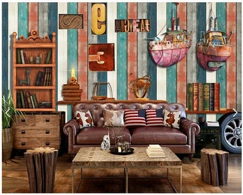 Vlastné dreva, tapety 3D,ročník dreva stenu Stredomoria prvky nástenná maľba pre obývacej izby, spálne, gauč pozadí domova papier