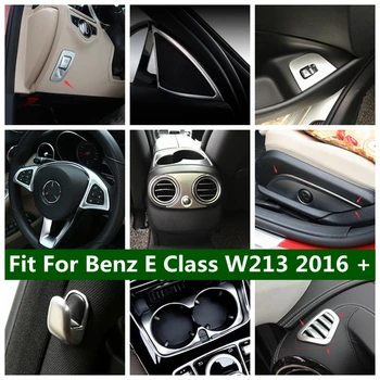 Vzduchu AC / Svetlomety Tlačidlo / Hák / Elektronickej ručnej brzdy Kryt Výbava Matný Doplnky Pre Mercedes-Benz E Trieda W213 2016 - 2020