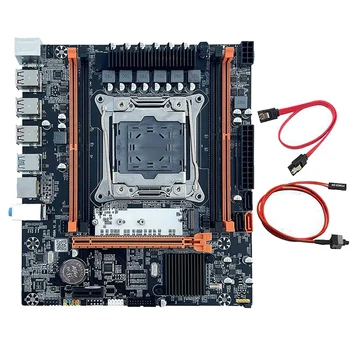 X99 Doska S vypínačom Kábel usb+SATA Kábel B85 LGA2011-3 4X DDR4 RAM M. 2 PCIE SATA3.0 Pre E5 2650V3 2680V3 2620V3 CPU