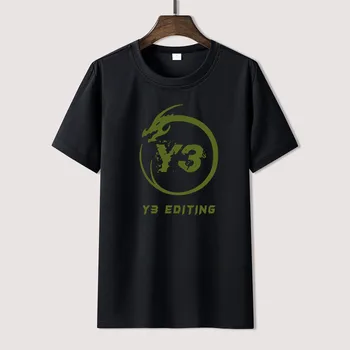 Y3, T-shirt Yohji Yamamotos Lete Print T Shirt Pre Mužov Limitied Edition Unisex Značky T-shirt Bavlna Úžasné Krátky Rukáv Topy