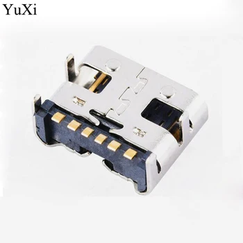 YuXi USB Typ C 6 Pin SMT Zásuvky Konektora USB 3.1 Typ-C Ženské Umiestnenie SMD DIP pre návrh plošného spoja DIY vysoký prúd nabíjania