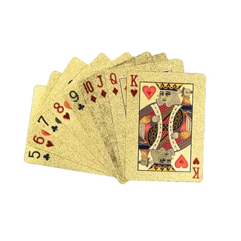 Zlaté Fólie Hracie Karty Plastové Poker Hry Karty Nepremokavé Magic Priateľmi Domov Dosková Hra Rodiny Darček