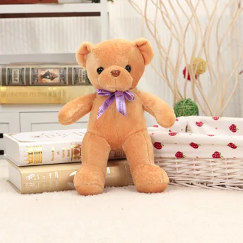 o 35 cm svetlo hnedý medvedík plyšové hračky roztomilý bowtie medveď mäkké bábiky,Vianočný darček w1964