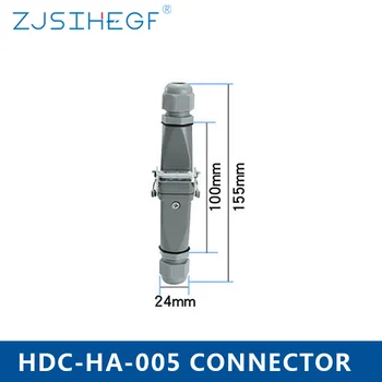 Ťažká Konektory HDC-HA-005 F/M 4+1pin 5pin Priemyselné obdĺžnikový Letectva konektor konektor